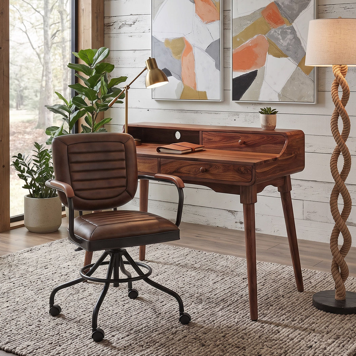 Salem Office Desk 45" in Natural Sheesham - image 3