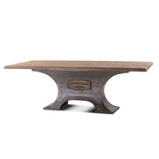 Steampunk Industrial Steel + Wood Dining Table 90"
