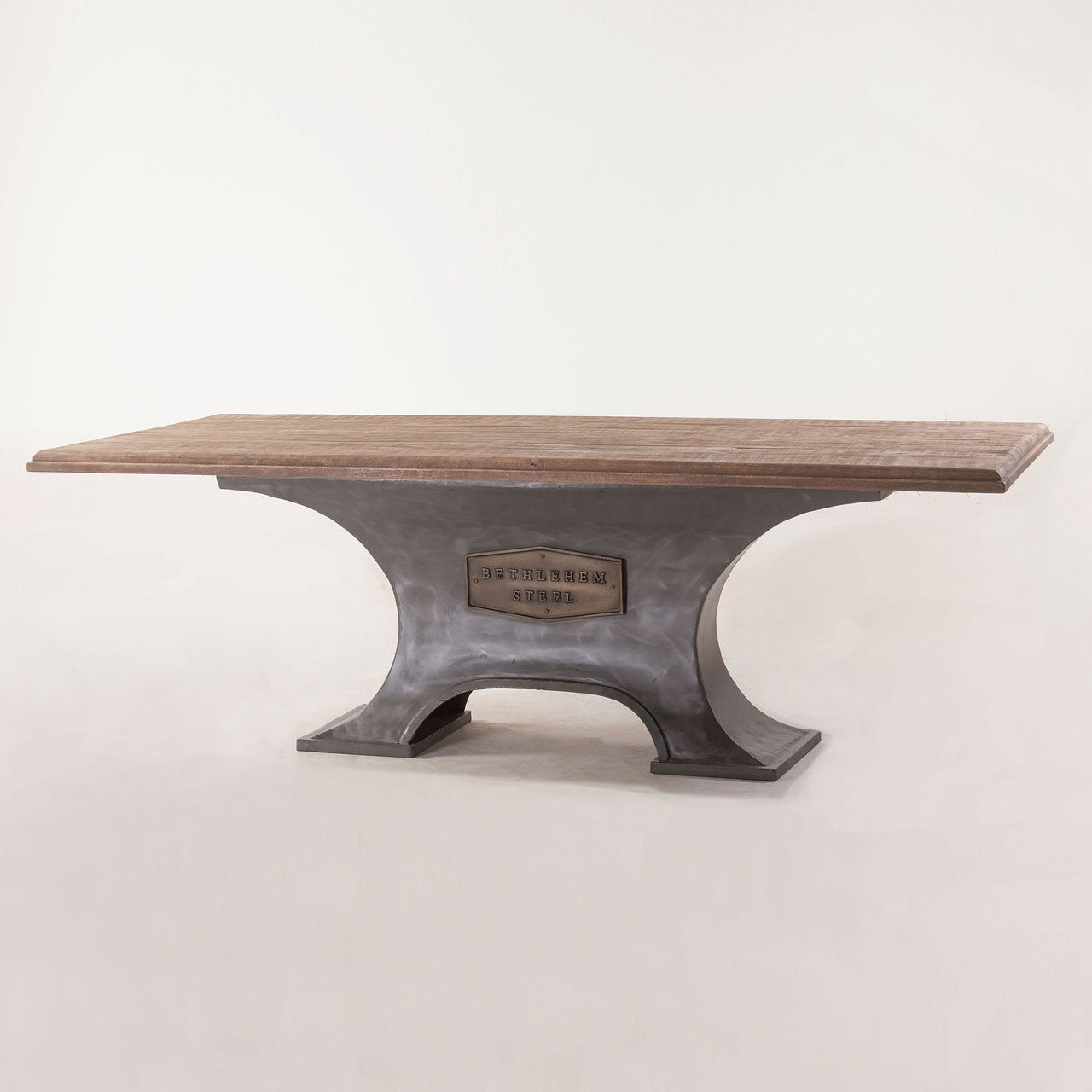 Steampunk Industrial Steel + Wood Dining Table 90"