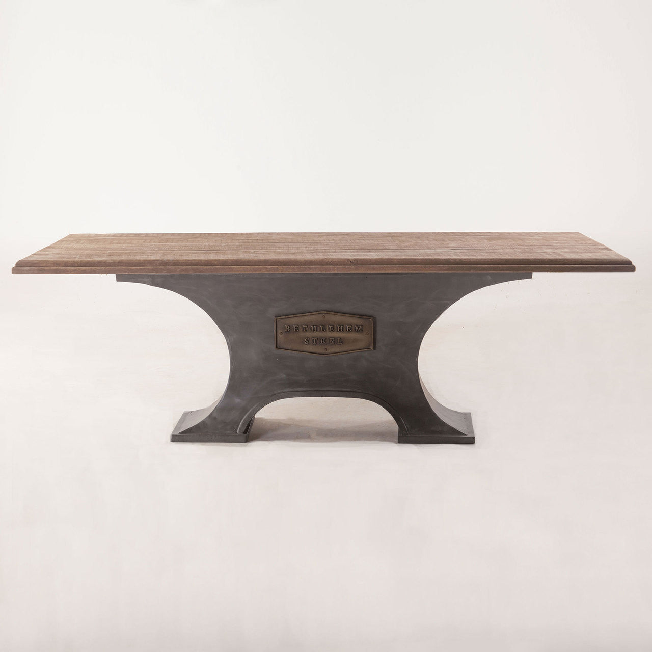 Steampunk Industrial Steel + Wood Dining Table 90"