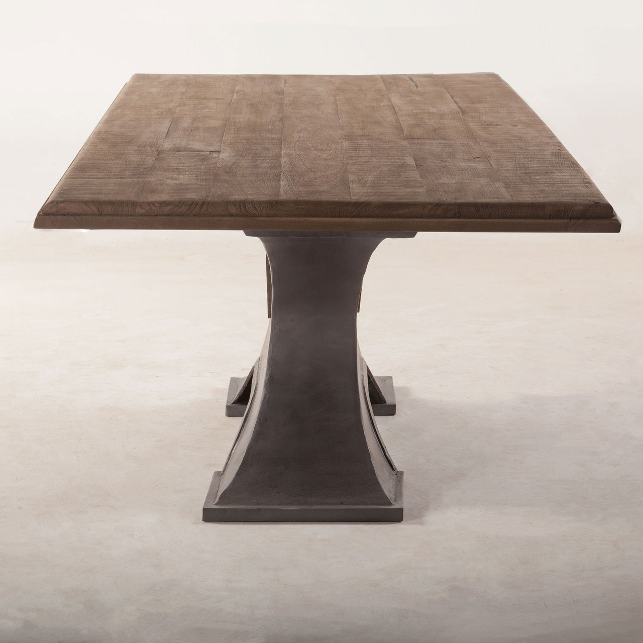 Steampunk Industrial Steel + Wood Dining Table 90"