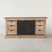 Bethlehem Steampunk Industrial Iron + Wood Sideboard 72"