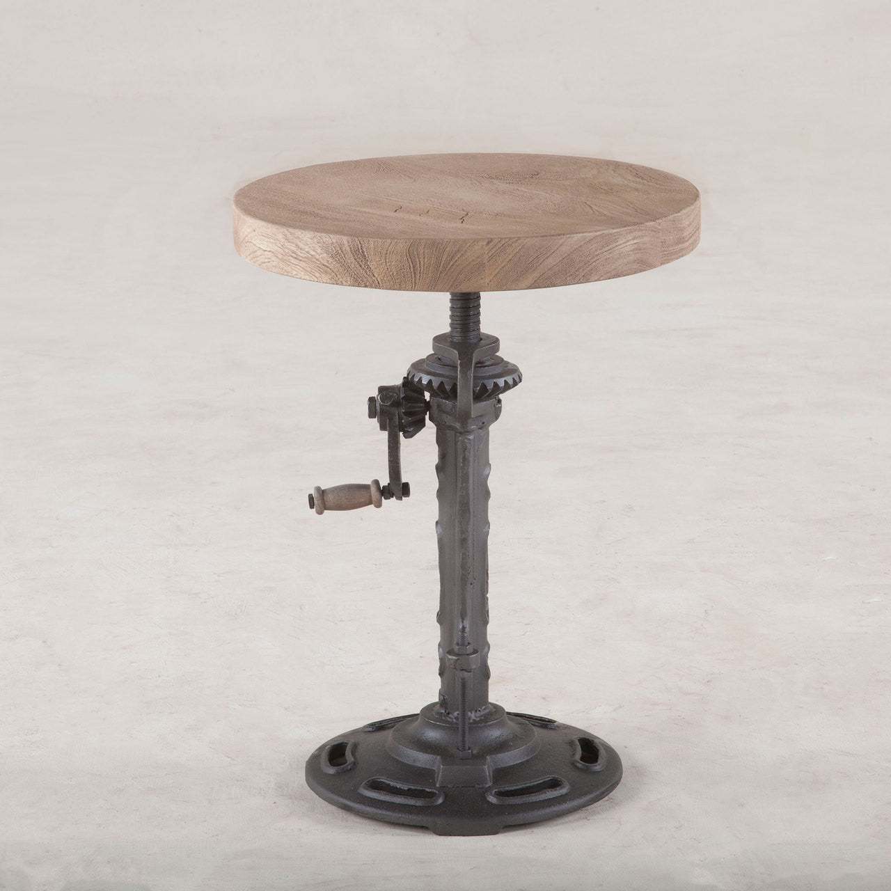 Steampunk Industrial Crank Adjustable Stool