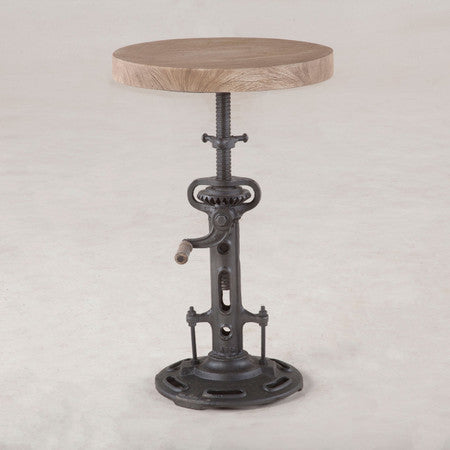 Steampunk Industrial Crank Adjustable Stool