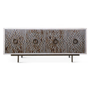 Taara 72" Sideboard with Horn and Wood Inlay on Metal Base