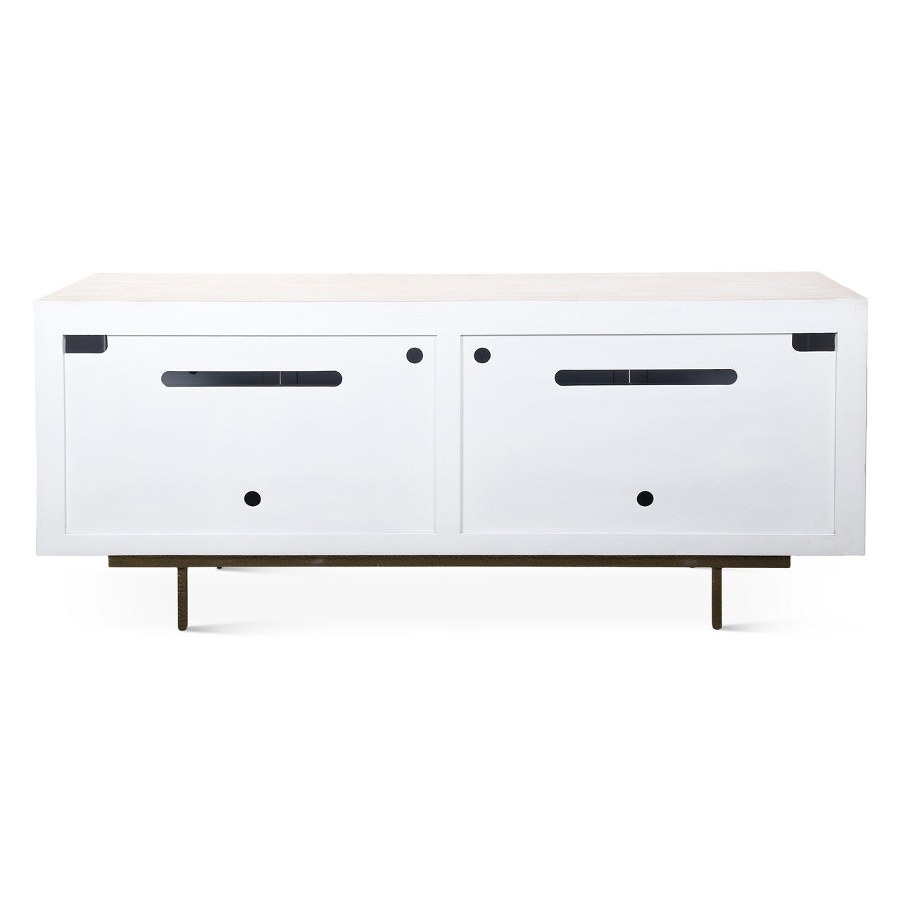 Taara 72" Sideboard with Horn and Wood Inlay on Metal Base
