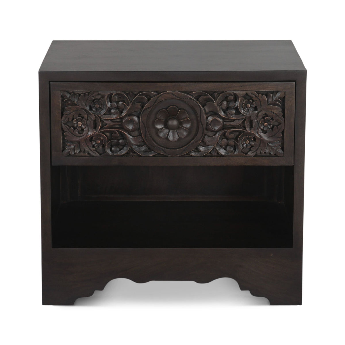 Taj 26" Nightstand with Plinth Base in Vintage Brown - image 2