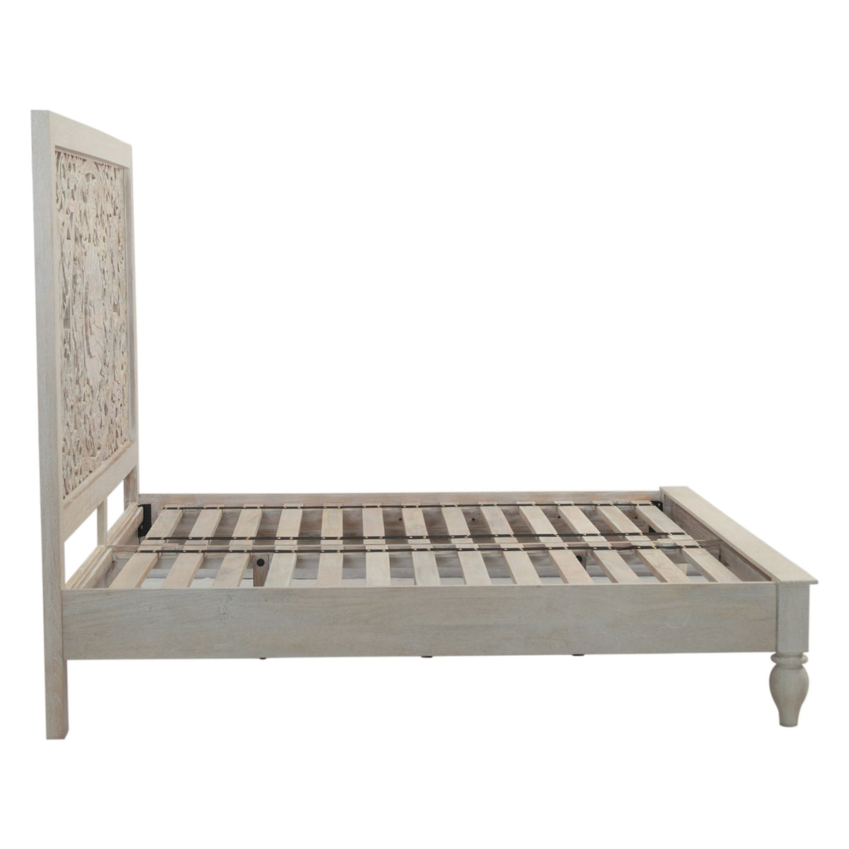 Taj King Bed in Carved Heirloom White - image 4
