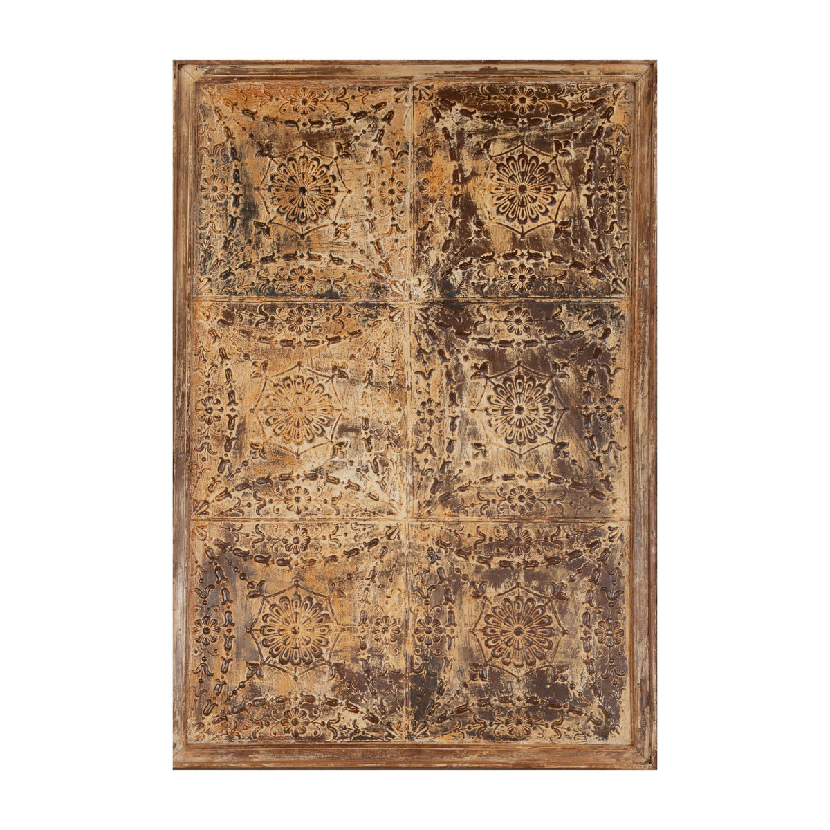 Iron Ceiling Panel Wall Hanging with 6 panels in Antique White - image 2
