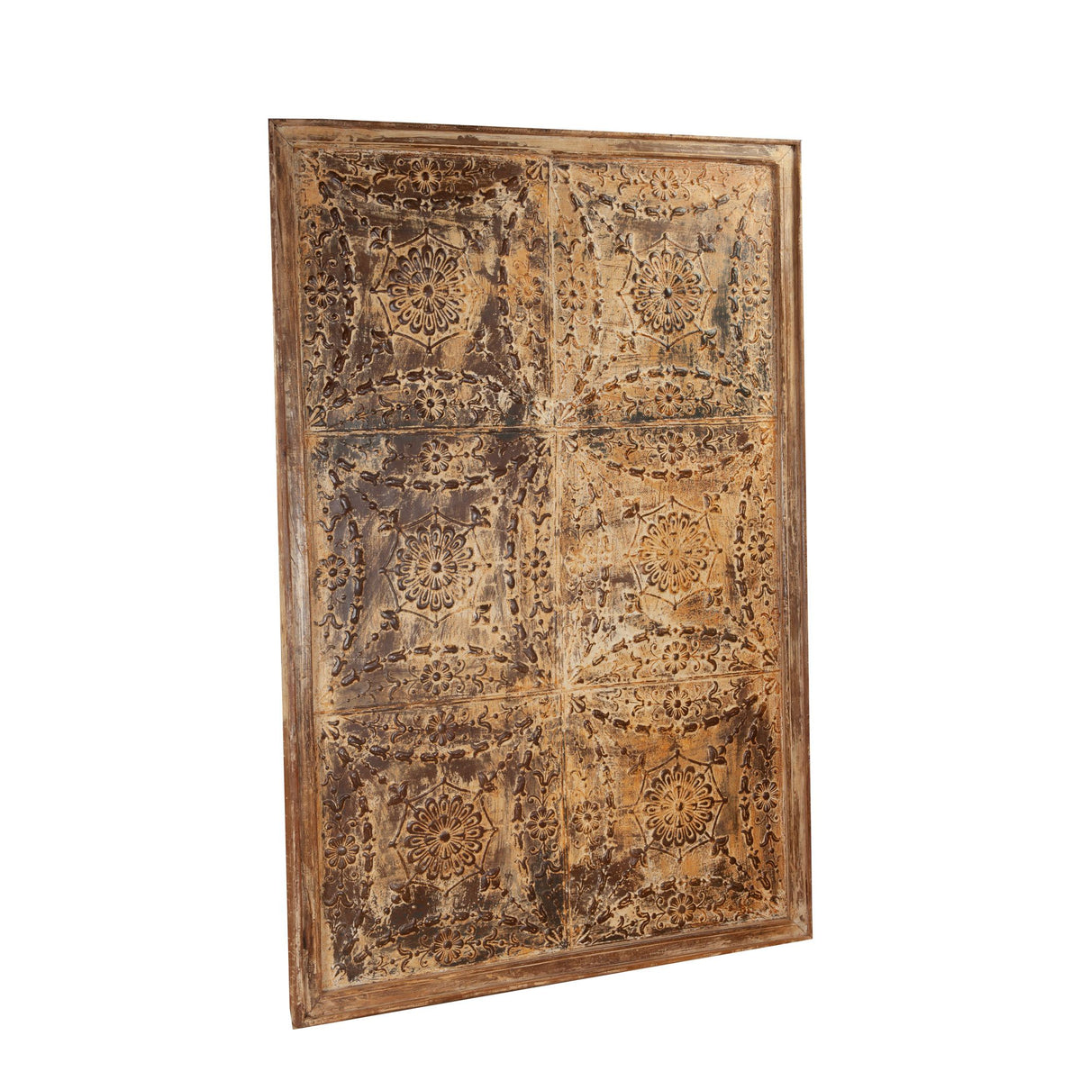 Iron Ceiling Panel Wall Hanging with 6 panels in Antique White - image 4