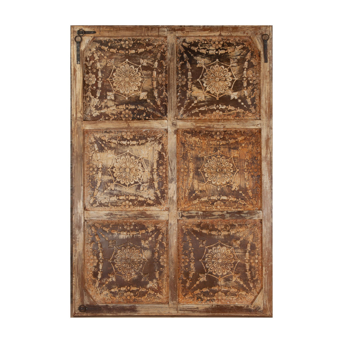 Iron Ceiling Panel Wall Hanging with 6 panels in Antique White - image 3