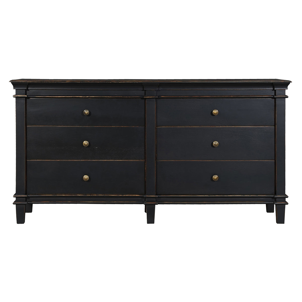 Turin 70" Dresser in Distressed Black - image 2