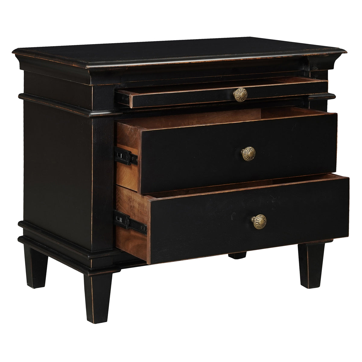 Turin 30" Nightstand in Distressed Black - image 2