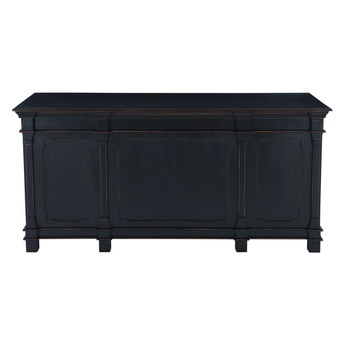 Turin 66" Office Desk in Distressed Black - image 4