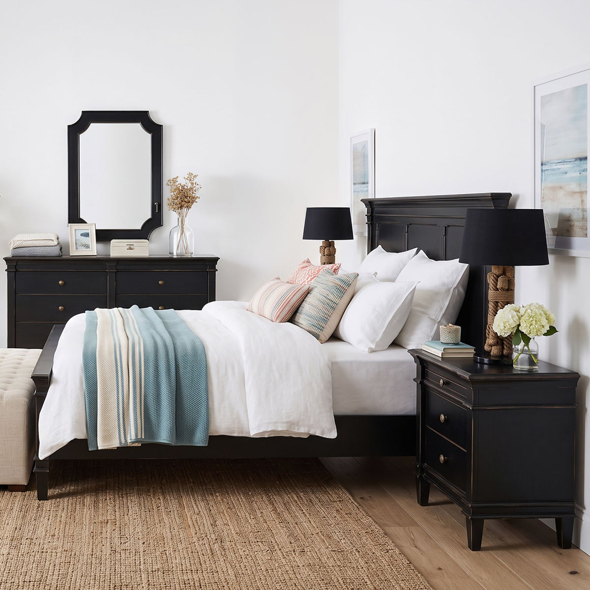 Turin King Bed in Distressed Black - image 3