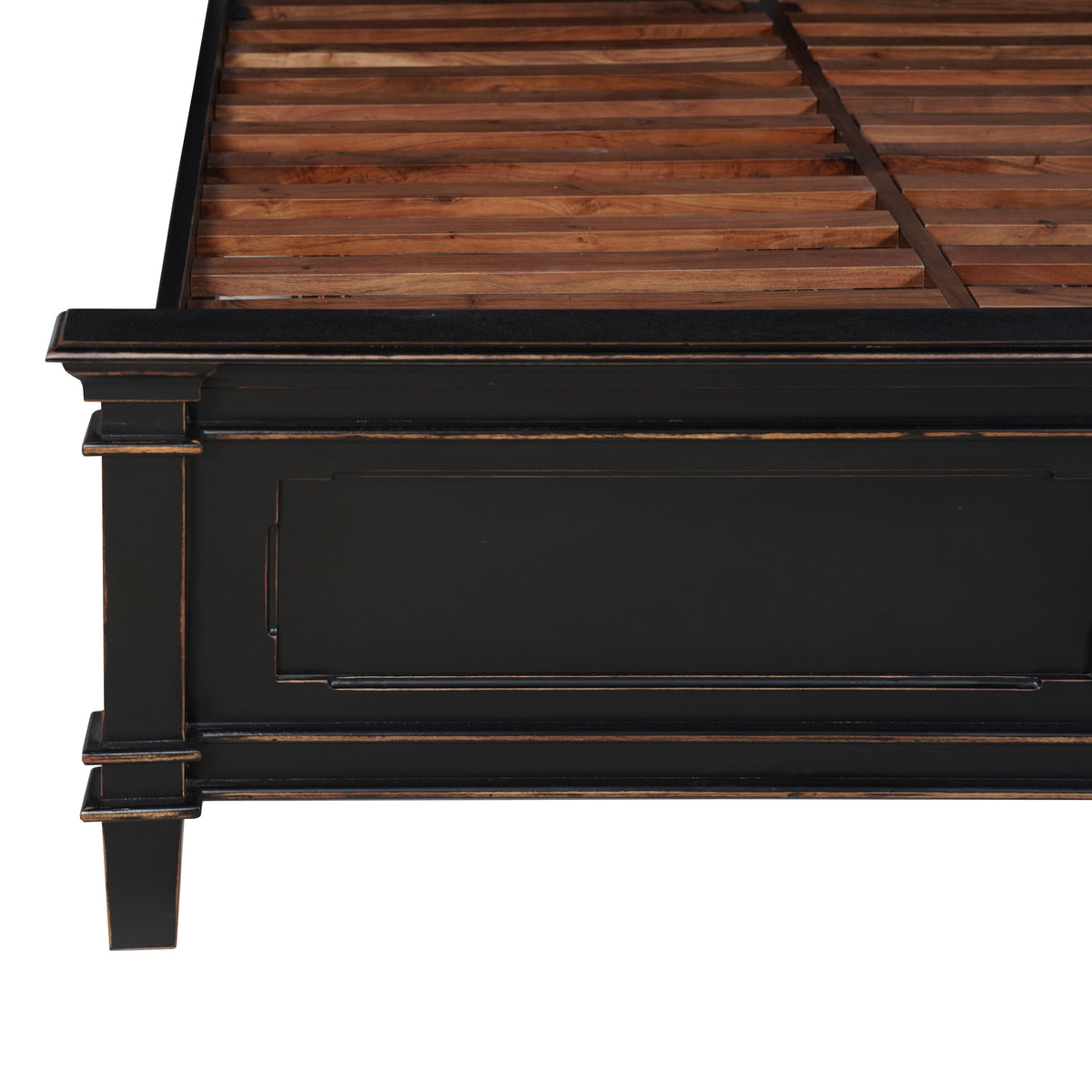 Turin Queen Bed in Distressed Black - image 3