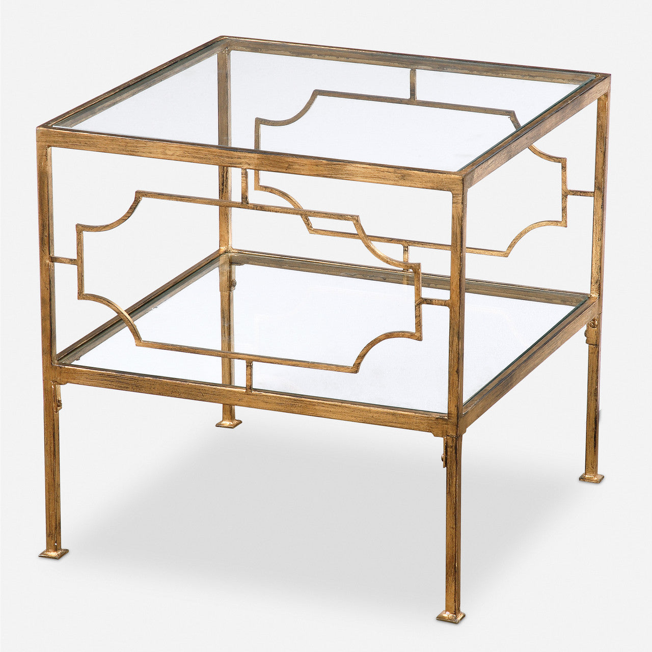 Uttermost Genell Gold Cube Table
