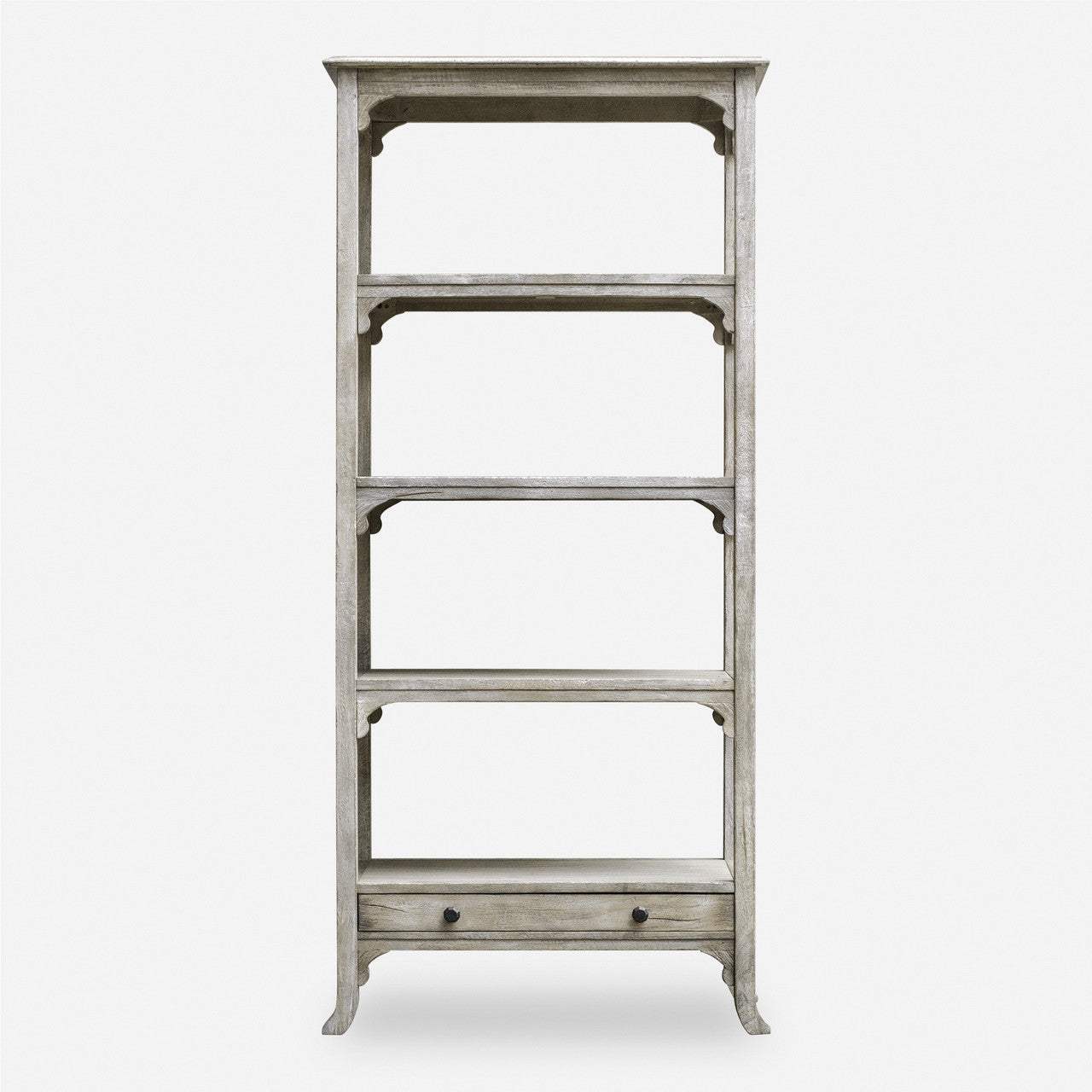 Uttermost Bridgely Aged White Etagere