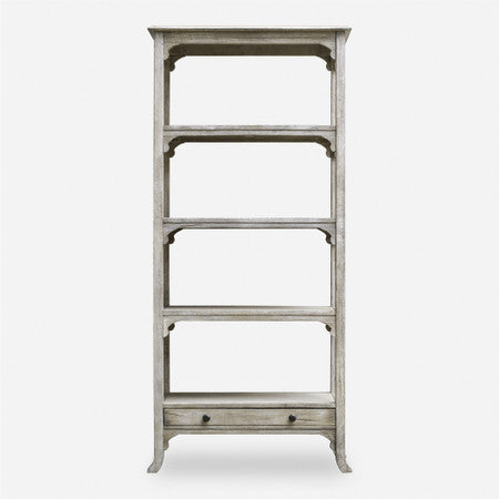 Bridgely Aged White Etagere