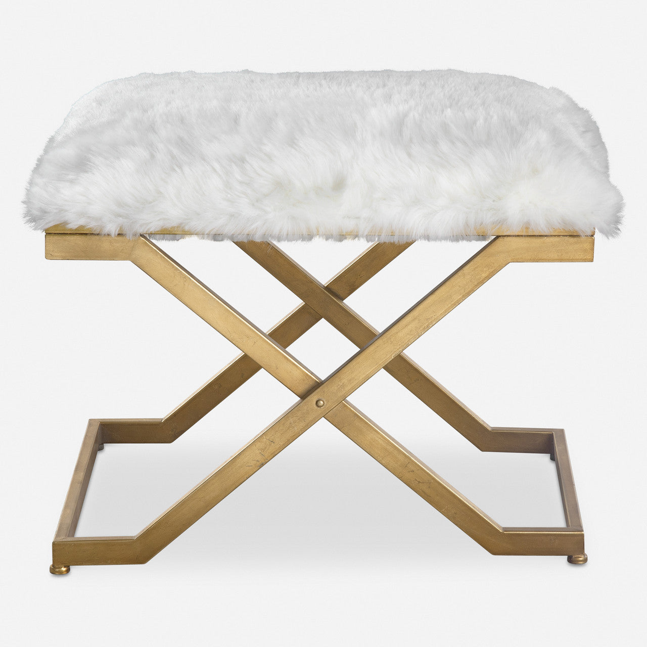 Uttermost Farran Fur Small Bench