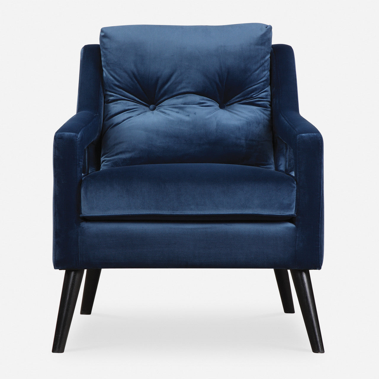 Uttermost O'Brien Blue Velvet Armchair