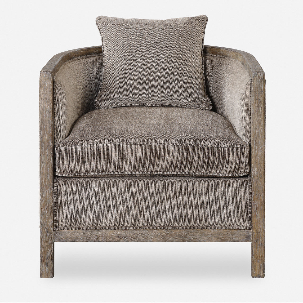 Uttermost Viaggio Gray Chenille Accent Chair