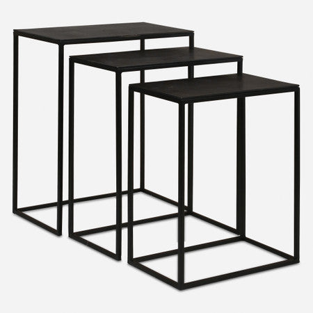 Coreene Iron Nesting Tables S/3