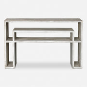 Uttermost Genara Bone White Carved Console Table