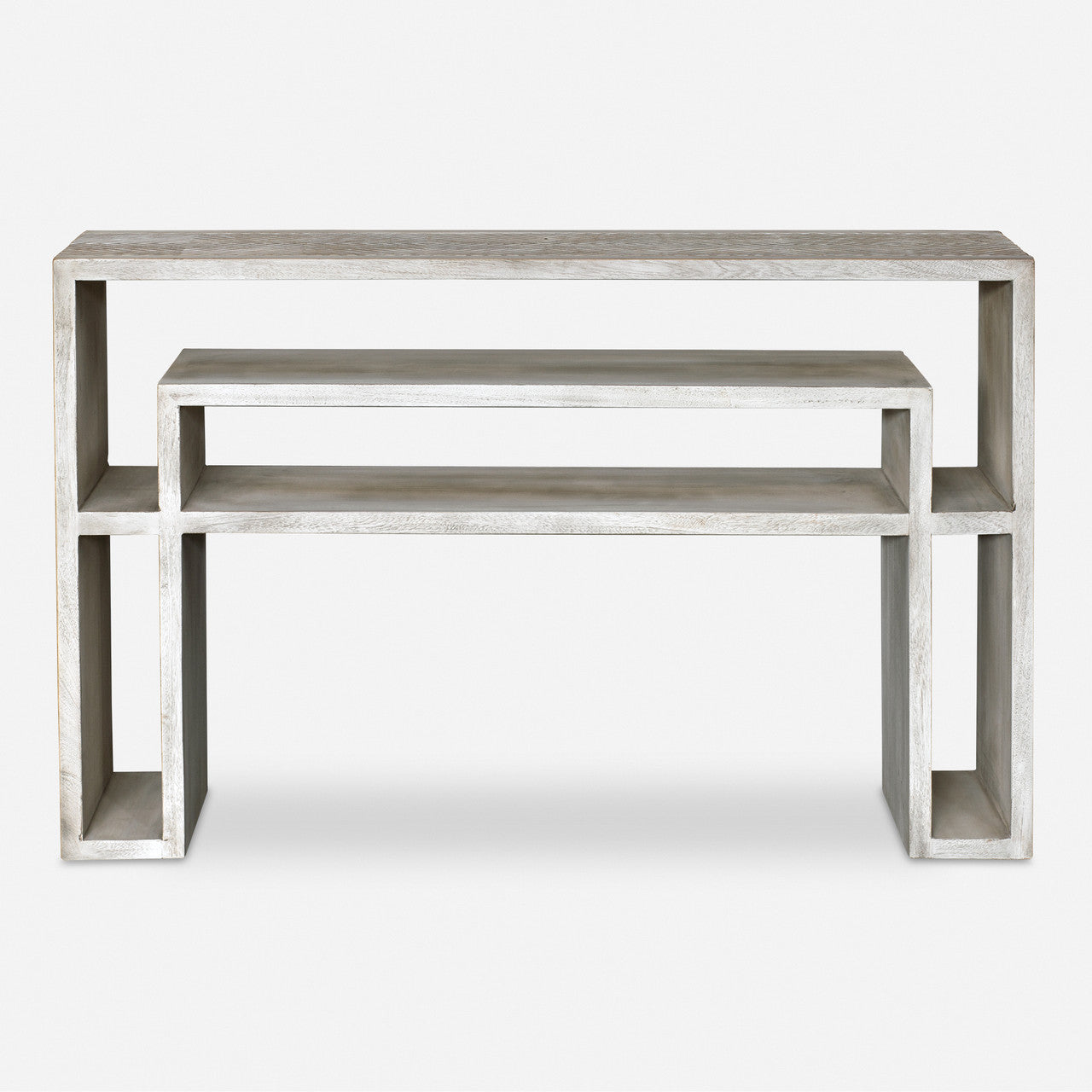 Uttermost Genara Bone White Carved Console Table