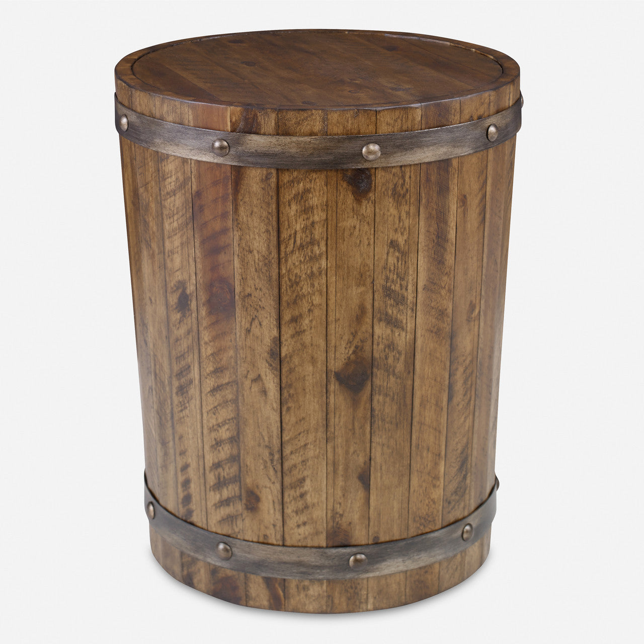 Uttermost Ceylon Wine Barrel Side Table