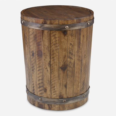 Ceylon Wine Barrel Side Table