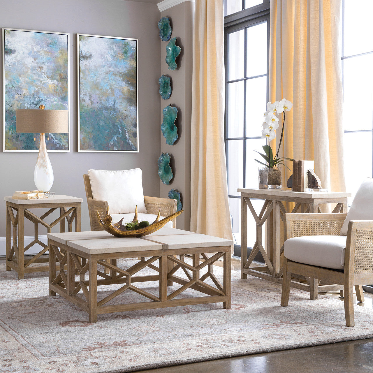 Uttermost Catali Stone End Table