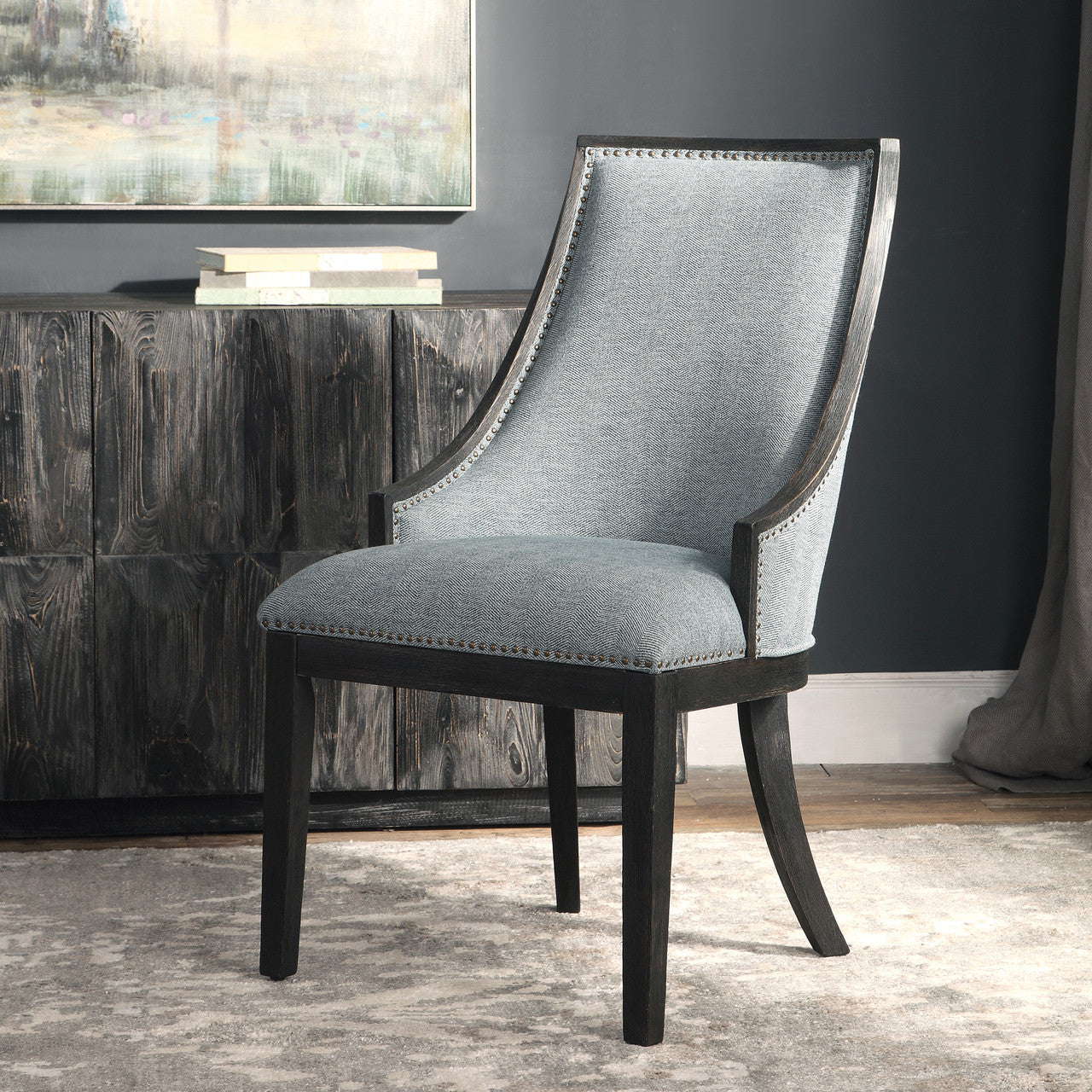 Uttermost Janis Ebony Accent Chair