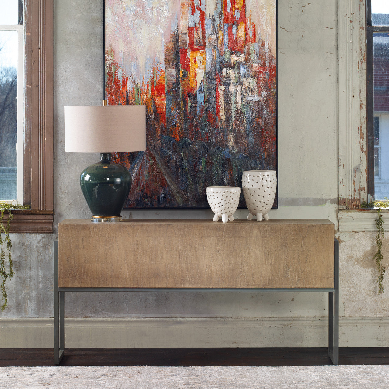 Uttermost Nevis Contemporary Console Table