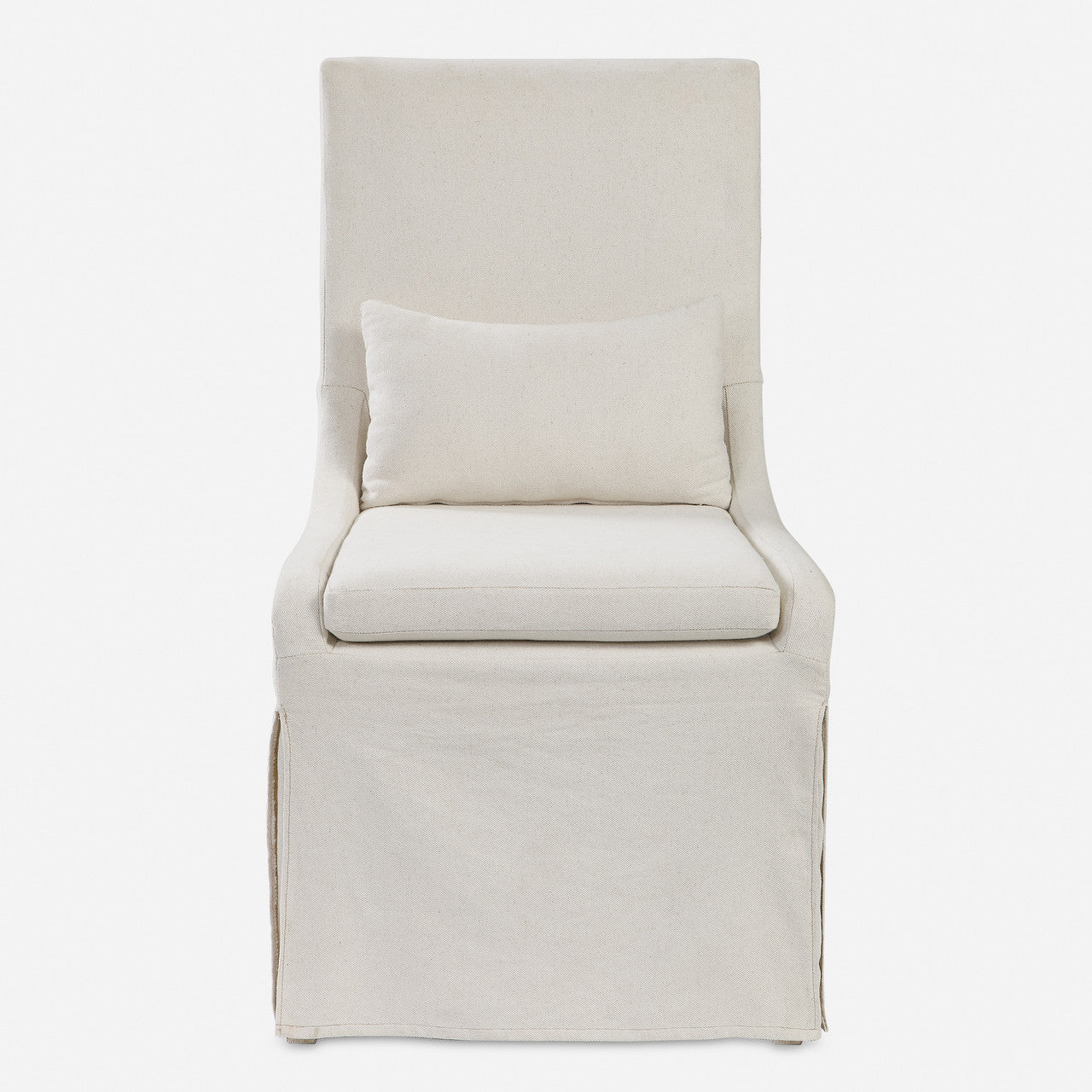 Uttermost Coley White Linen Armless Chair