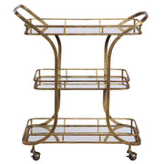 Uttermost Stassi Gold Serving Cart
