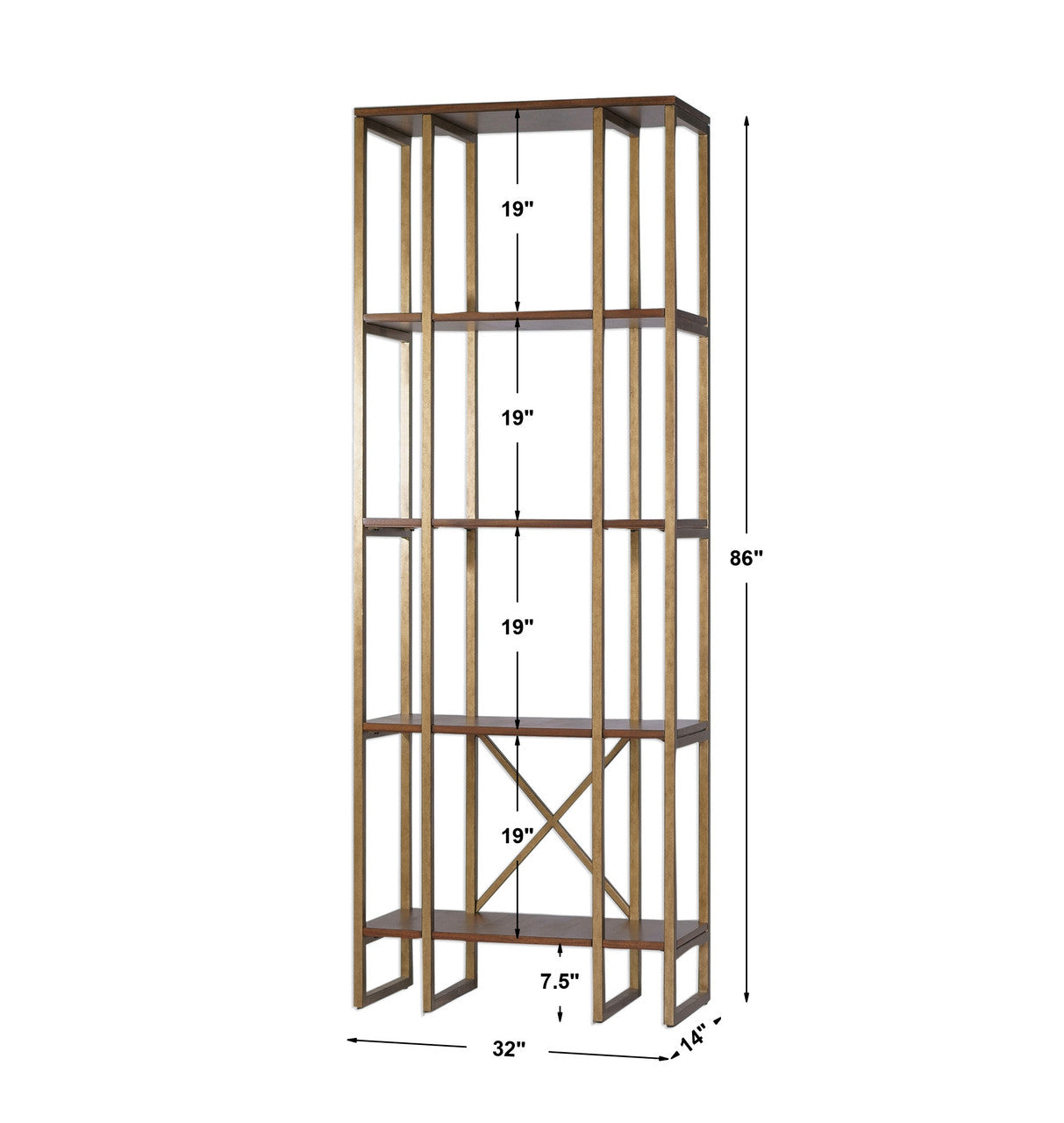Uttermost Karishma Antique Gold Etagere