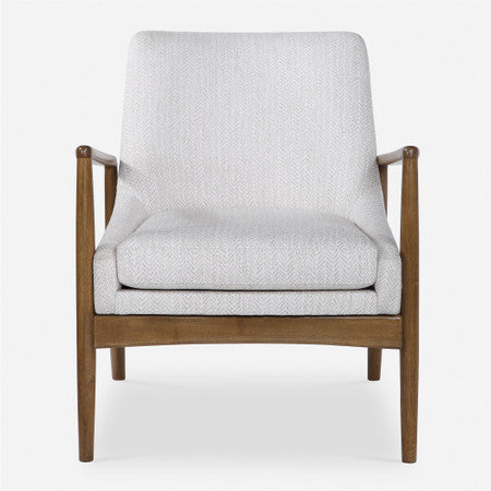 Bev White Accent Chair
