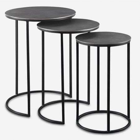 Erik Metal Nesting Tables, S/3