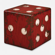 Uttermost Dice Red Accent Table