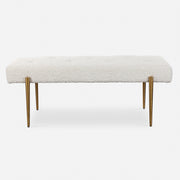 Uttermost Olivier White Bench