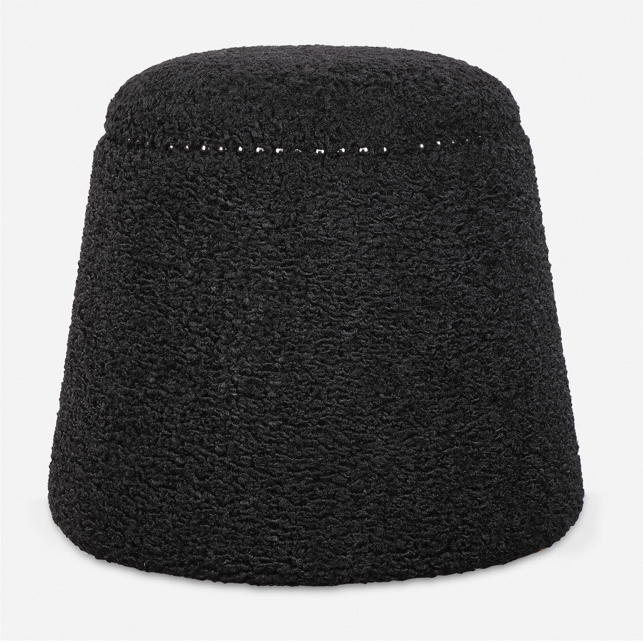 Uttermost Gumdrop Black Ottoman