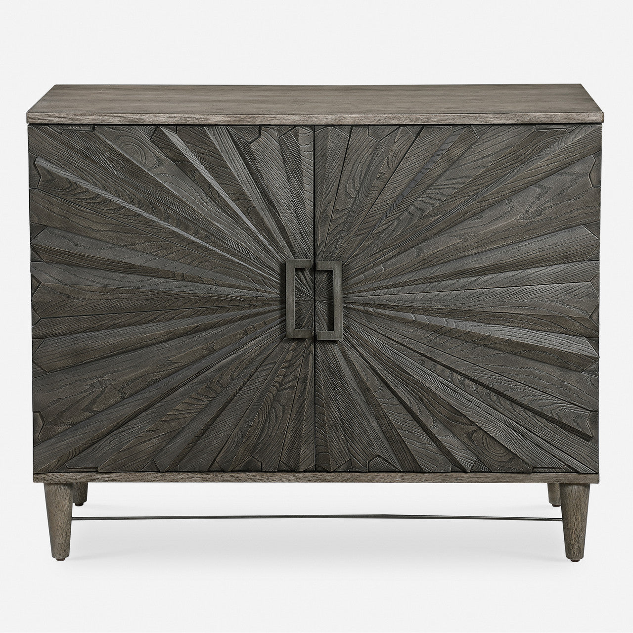 Uttermost Shield Gray Oak 2 Door Cabinet