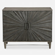 Uttermost Shield Gray Oak 2 Door Cabinet