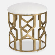 Uttermost Trellis Geometric Accent Stool