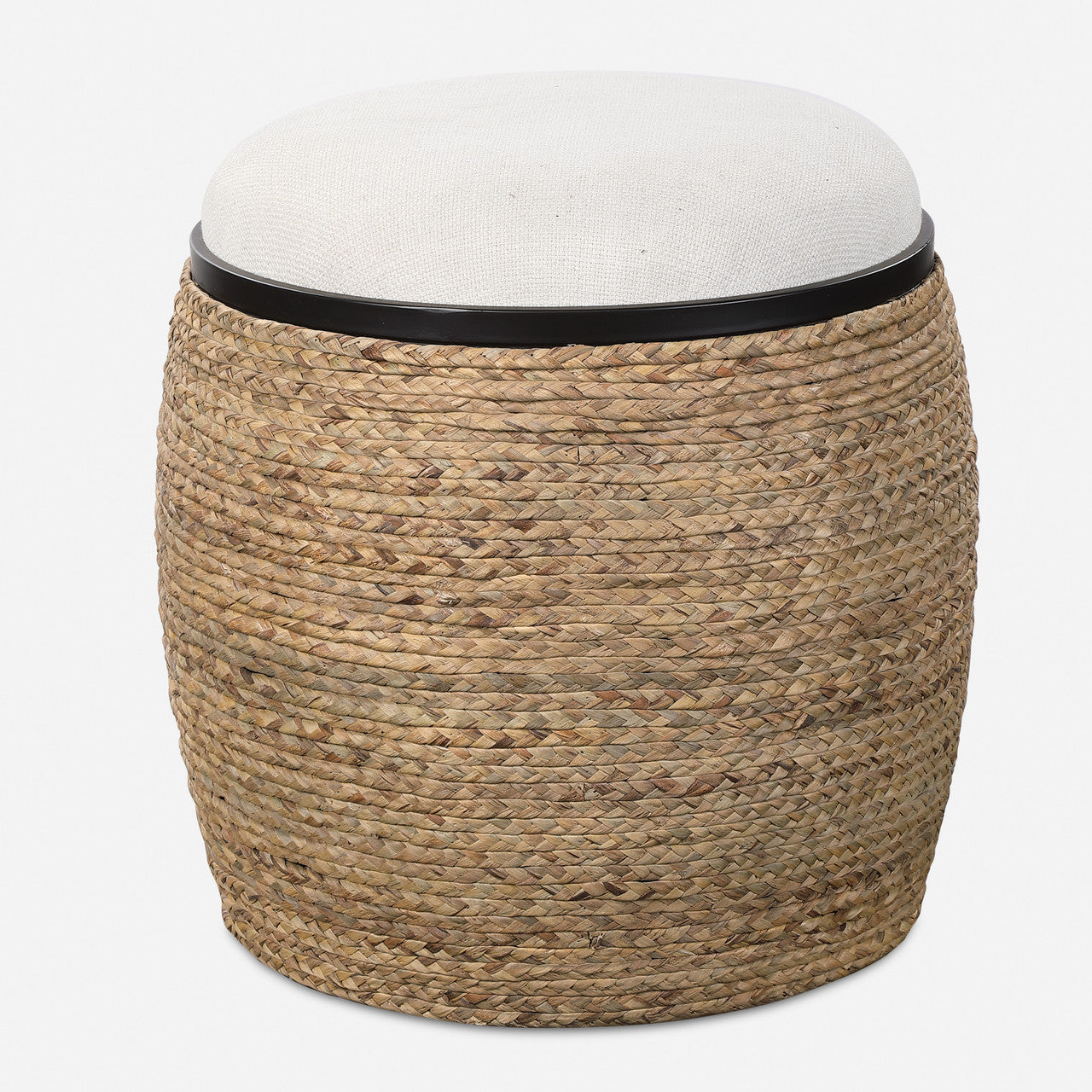 Uttermost Island Straw Accent Stool