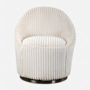 Uttermost Crue White Swivel Chair