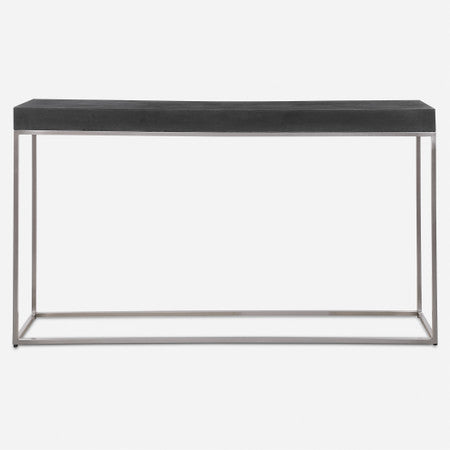 Jase Black Concrete Console Table