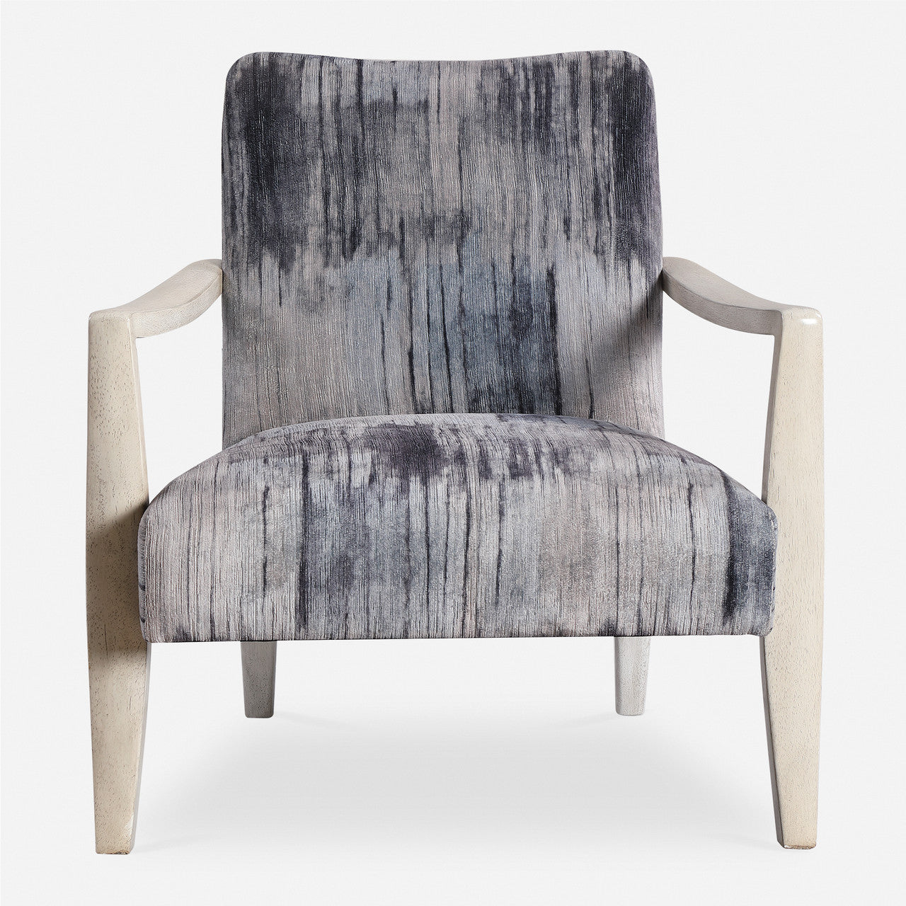 Uttermost Watercolor Gray Chenille Accent Chair