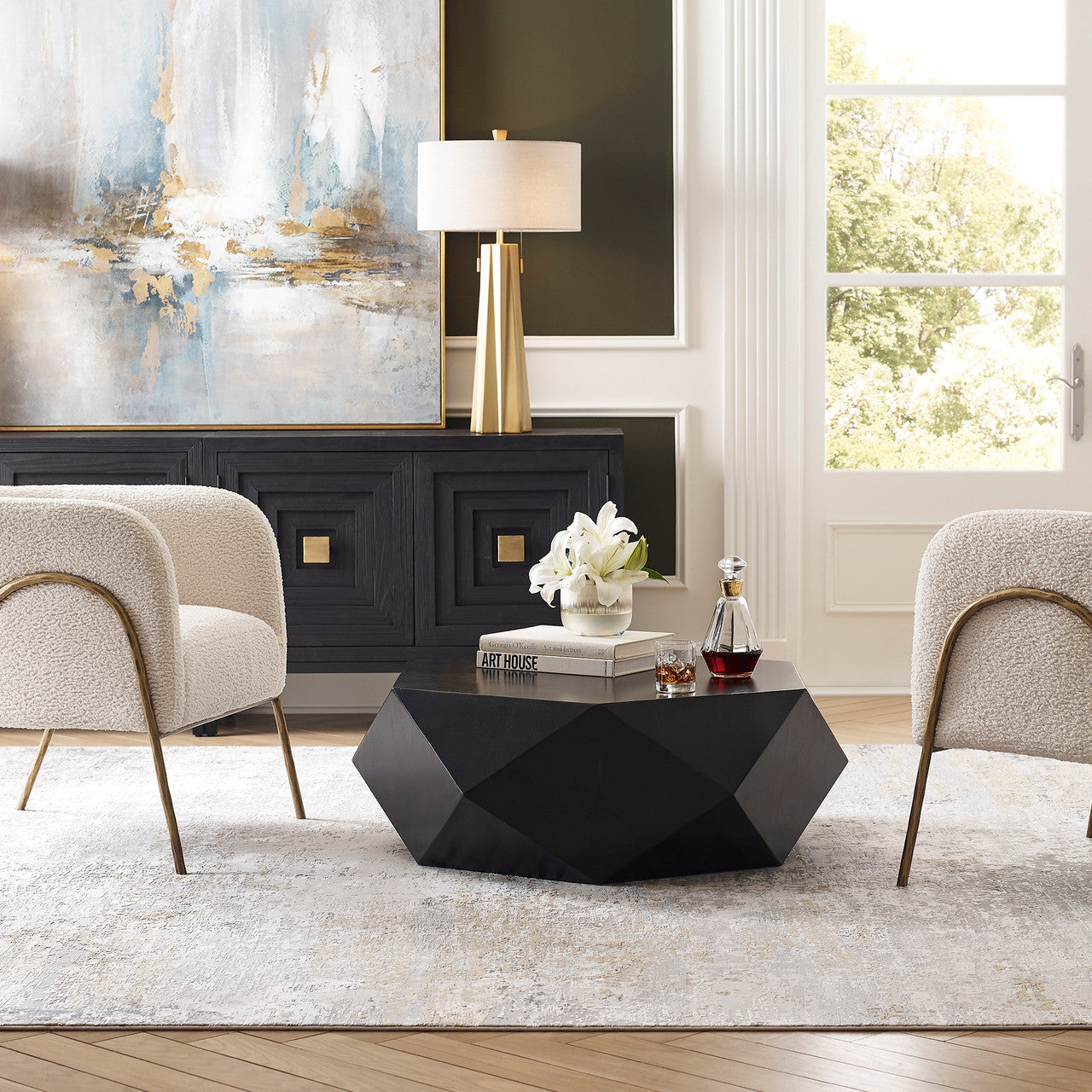 Uttermost Volker Small Black Coffee Table